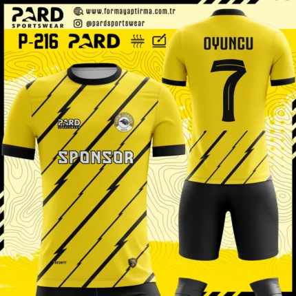 Sarı Siyah futbol formas yaptırma