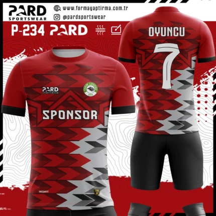 kırmızı siyah forma yaptırma