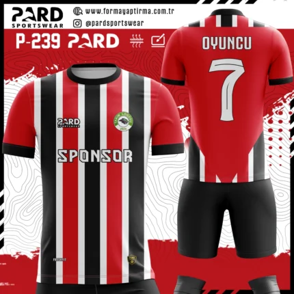 Kırmızı siyah forma yaptırma