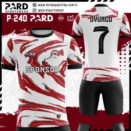 Kırmızı beyaz forma yaptırma