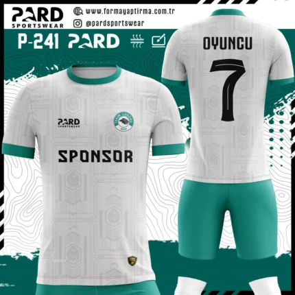 turkuaz beyaz forma yaptırma